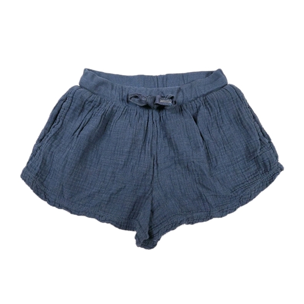 Stateside Shorts Navy Blue Gauzy Cotton Sz XS Stretch Pockets Casual Beach Crepe